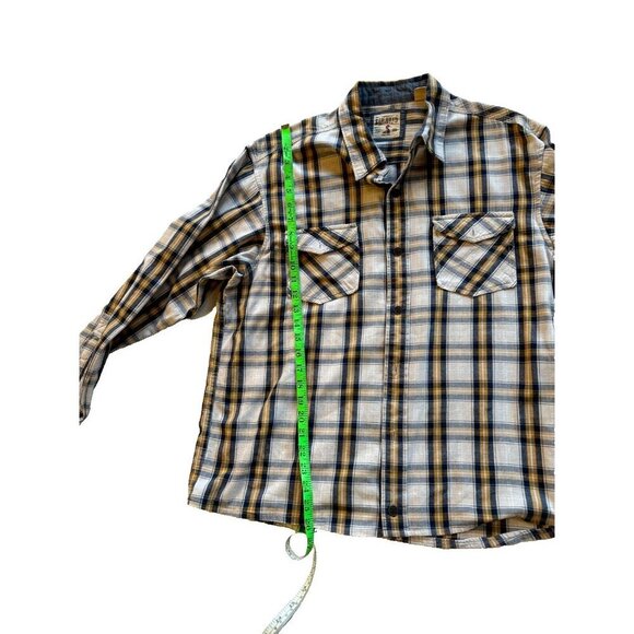 Red Head Shirt Mens Large Long Sleeve Pockets Button Front Flannel Plaid Choose - Picture 14 of 16